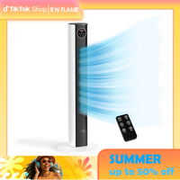 R.W.FLAME Tower Fan for Bedroom 12H Timer, 37”Standing Fans with Remote, Bladeless Fan with 4 Modes & 3 Speeds