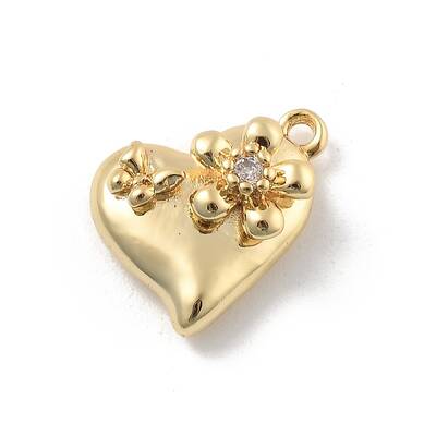 Brass Micro Pave Cubic Zirconia Pendants