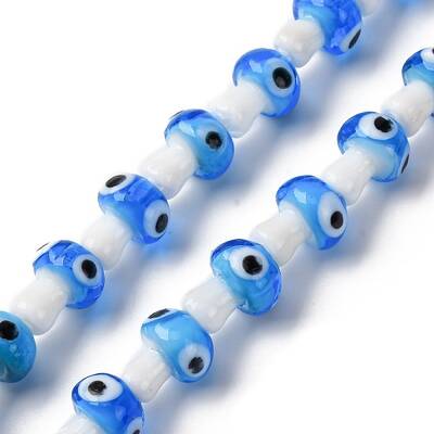 Handmade Evil Eye Lampwork Beads Strands