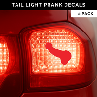 2 Universal Car Prank Decals - Penis Car Taillight Sticker