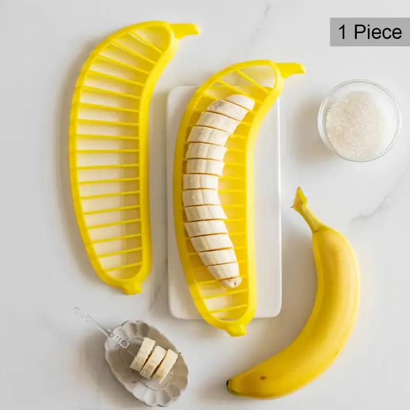 Banana Slicer, 1 Count Reusable Banana Cutter, Fruit Slicer, Kitchen Gadgets for Home Kitchen