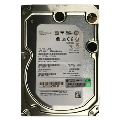 807581-001 HP 6TB 12Gb/s SAS 7200 3.5-inch 128MB Hard Drive