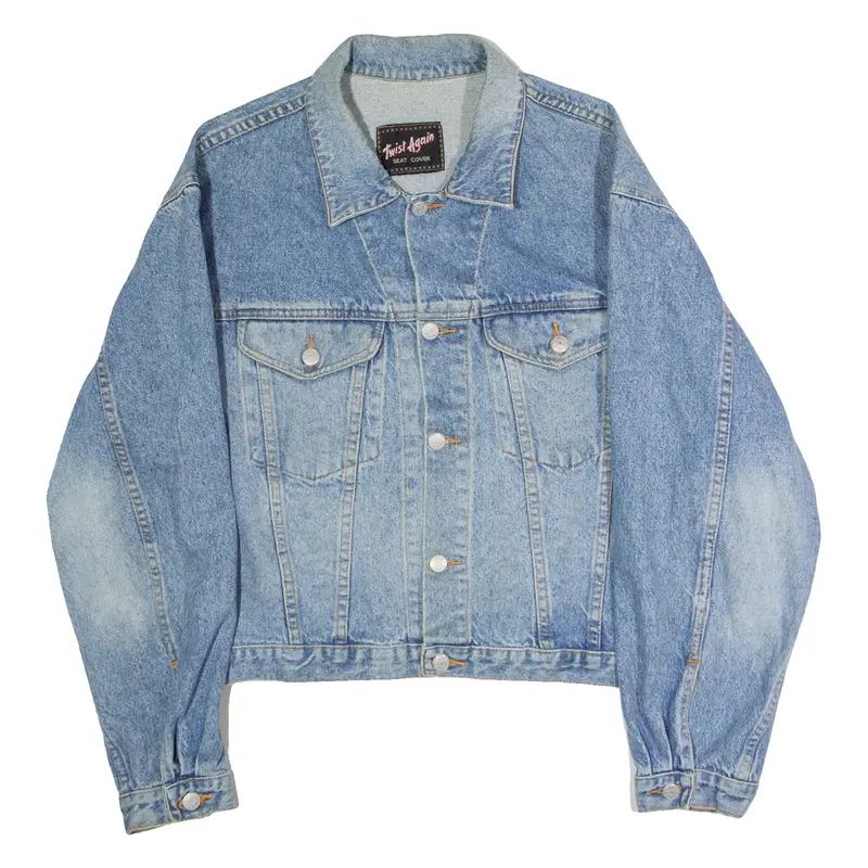 TWIST AGAIN Womens Denim Jacket Blue 90s L