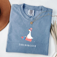 Comfort Colors Funny Fourth Of July Shirt, Firequacker Goose Tee, Usa  American Flag Patriotic T-shirt, Oversized Tee, Women'...
