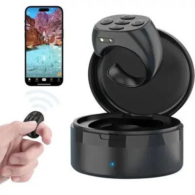 LEHOM Remote Control for TikTok Scrolling Ring - Bluetooth Selfie & Video Recording Remote & Page Turner for Kindle, iPhone, ...