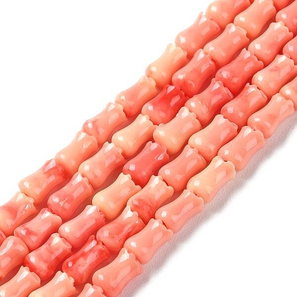 Synthetic Shell Dyed Beads Strands