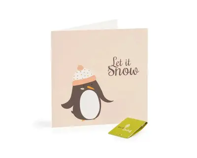 Recycled Christmas Cards - Cute Animal Cards (FSC 100%) | Style: Penguin