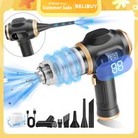 Belibuy Handheld Cordless Car Vacuum Cleaner, 19000PAPowerful, 6-in-1 Portable Vacuum Cleaner with SmartDisplay, Suitable for...
