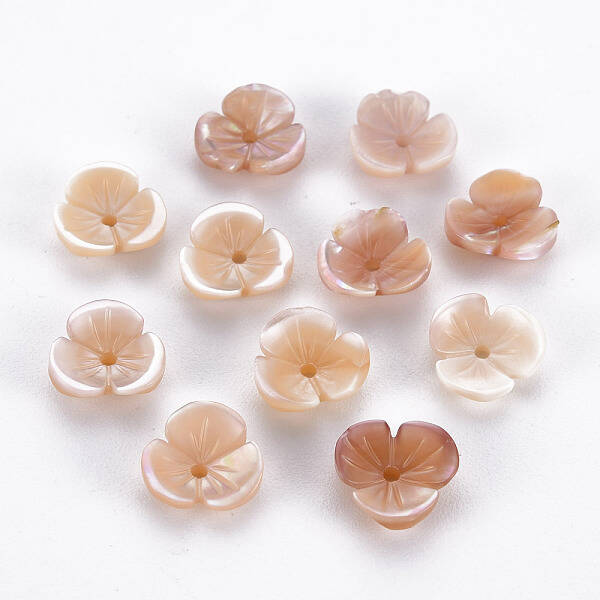 Natural Pink Shell Beads