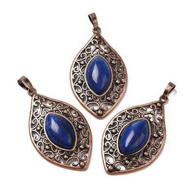 Dyed Natural Lapis Lazuli Pendants