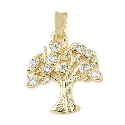 Brass Micro Pave Cubic Zirconia Pendants