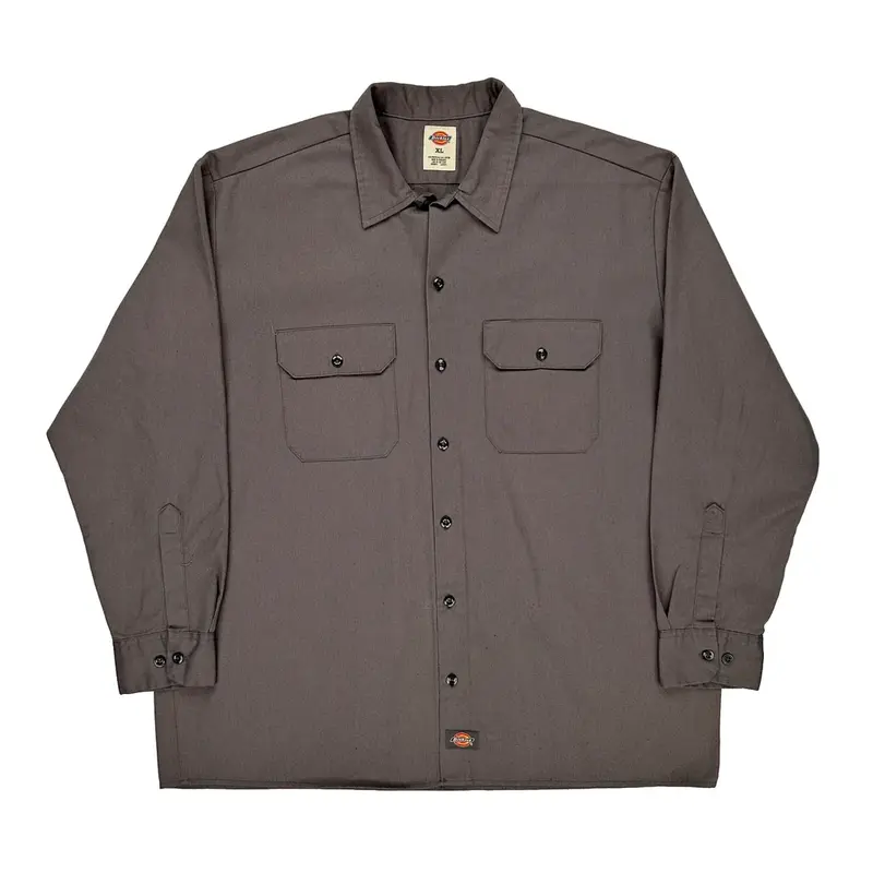 Dickies Shirt - XL Grey Polyester Blend