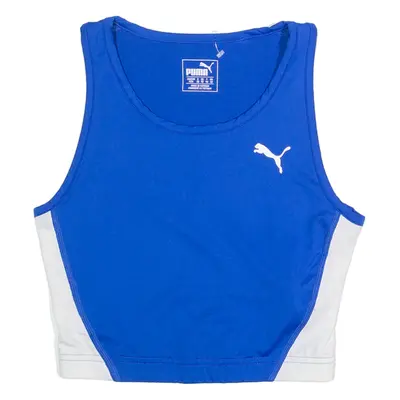 PUMA Cropped Womens T-Shirt Blue Sleeveless M