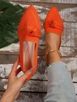 Women's Fashionable Bowknot Design Slip on Salsa Dance Shoes, Casual Comfortable Breathable Flat Shoes for Daily Wear, Lightw...