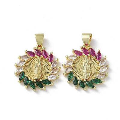 Rack Plating Brass Cubic Zirconia Pendants