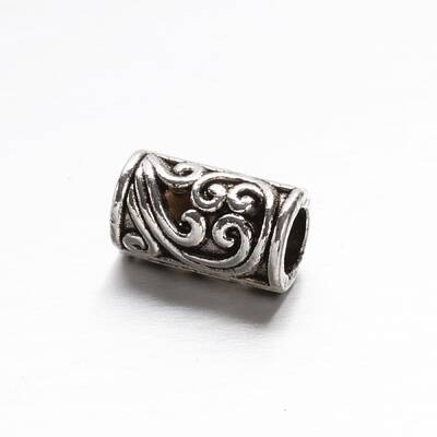 Tibetan Style Zinc Alloy Column Beads
