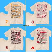 ALL TEAM NCAA Sand T-SHIRT, Customize your College, University Artwork Tee for Men & Women, Casual Tropical