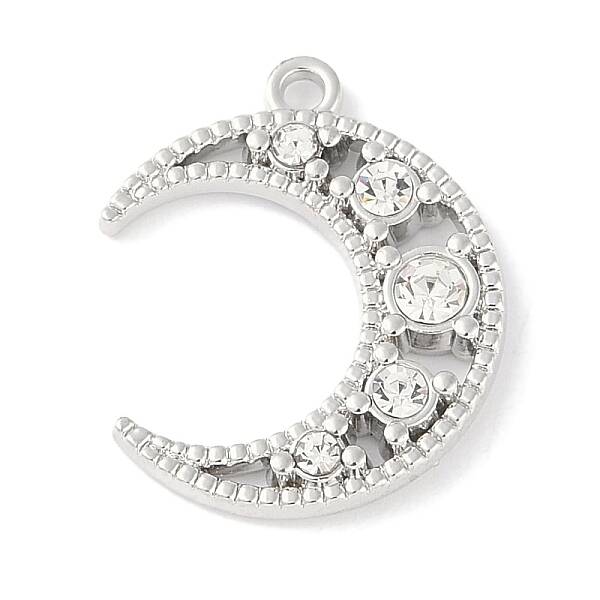 Rack Plating Alloy Rhinestone Pendants