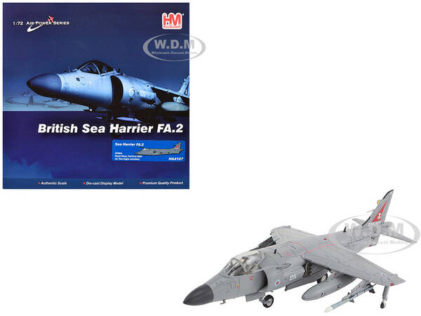 British Aerospace Sea Harrier FA.2 Aircraft with Sea Eagle Missiles ZH804, Fairford (2002) British Royal Navy Air Power Se...