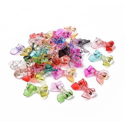 Two Tone Transparent Acrylic Beads