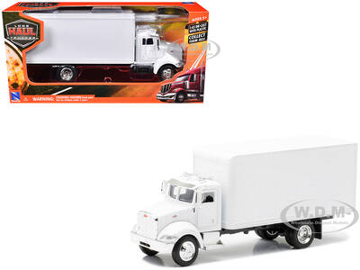 Peterbilt Utility 335 Box Truck White 1/43 Diecast Model by New Ray