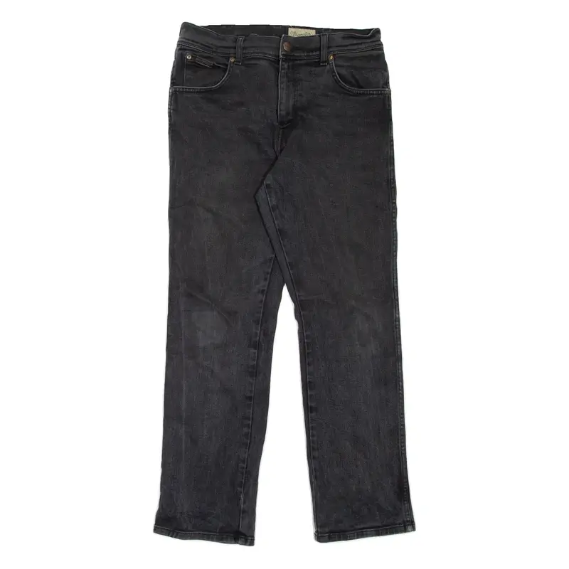 WRANGLER Texas Mens Jeans Black Regular Straight W32 L30