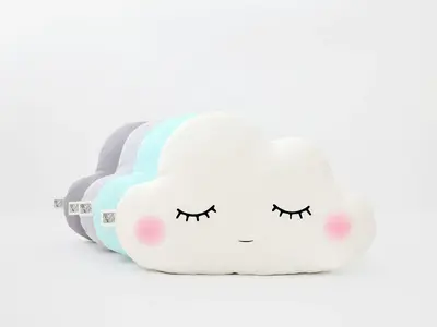 Cloud Pillow (9 colors) with Pink Cheeks