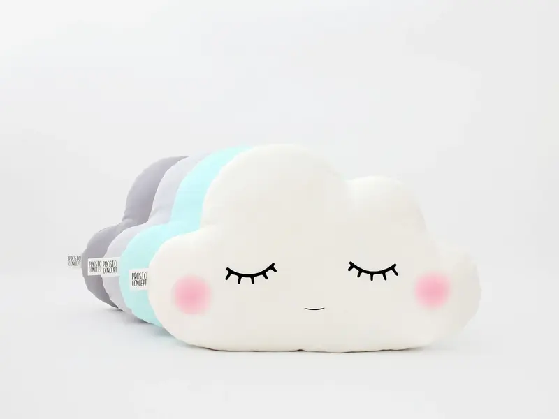 Cloud Pillow (9 colors) with Pink Cheeks