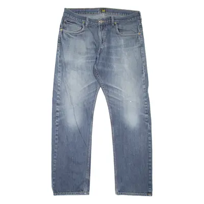 LEE Blake Mens Jeans Blue Regular Straight Stone Wash W34 L32
