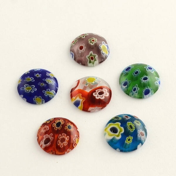 Handmade Millefiori Glass Cabochons