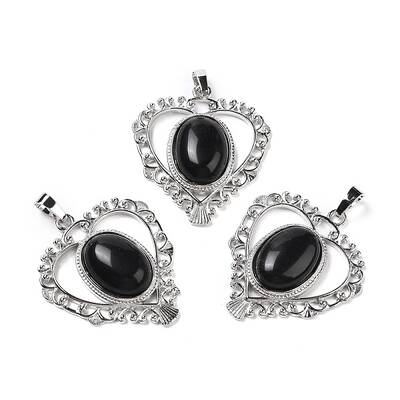 Natural Obsidian Pendants
