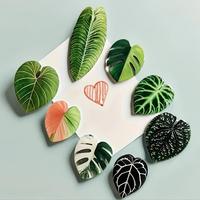 Leaf Shaped Fridge Magnet, 8 Counts/set Creative Magnetic Sticker, Kitchen Fridge Magnet for Home