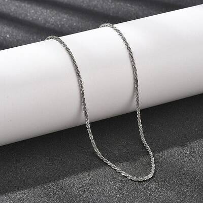 2MM 304 Stainless Steel Link Chain Necklaces for Women