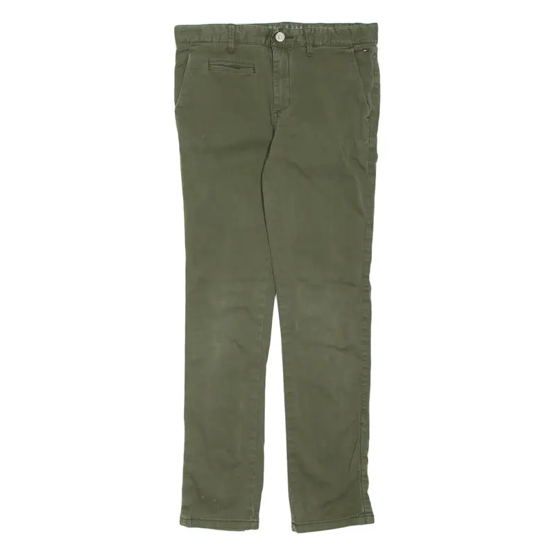TOMMY HILFIGER Chino Womens Trousers Green Slim Tapered W28 L28
