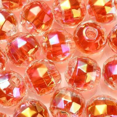 UV Plating Transparent Acrylic European Beads