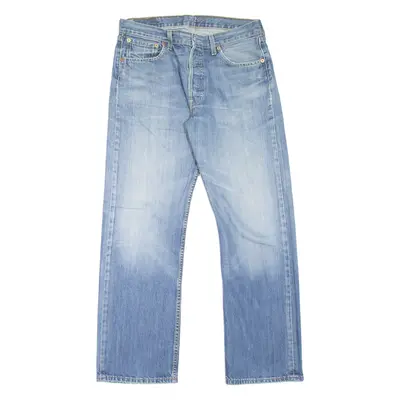LEVI'S 501 Jeans Mens Blue Regular Straight Stone Wash W34 L32