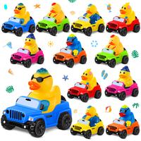 12 Pcs Summer Rubber Ducks for Jeeps, Summer Beach Rubber Ducks, 3.5 Inch Ducks for Jeeps ,2 Inch Ducks for Ducking, 12 Summe...