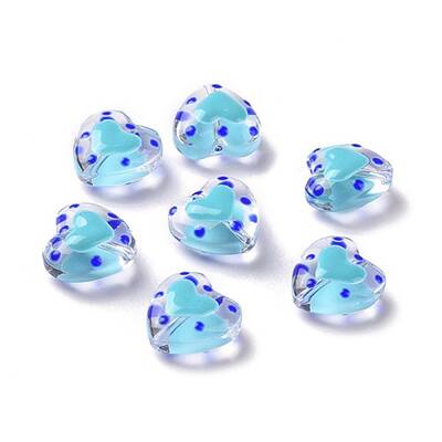 Glass Heart Beads