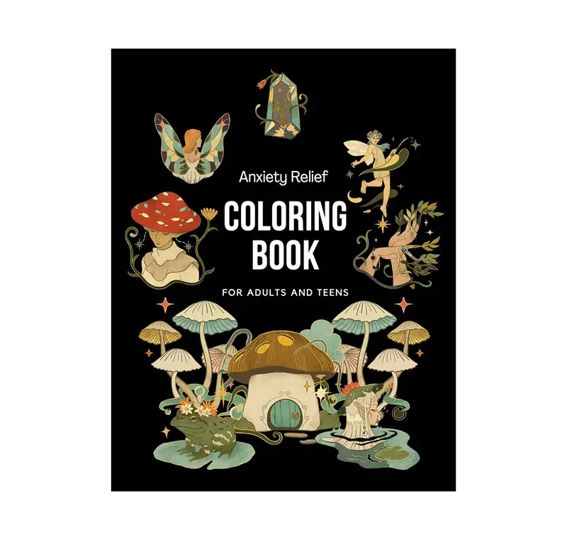 Anxiety Relief Coloring Book for Adults & Teens Soft Cover Special Stress and Relaxation Edition ohuhu markers