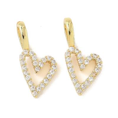 Brass Micro Pave Cubic Zirconia Pendants