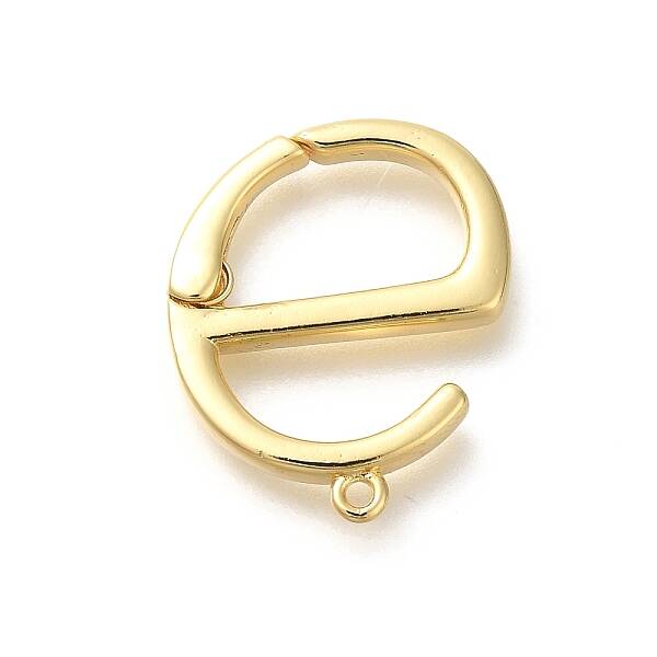 Rack Plating Brass Spring Gate Rings
