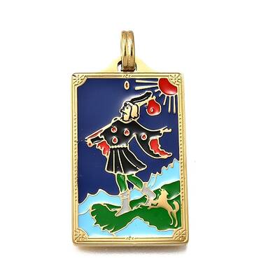 Tarot 304 Stainless Steel Enamel Pendants