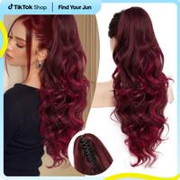 Effortlessbeauty Wine Red Ponytail Extension, 24\