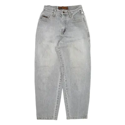 H.I.S UTILITY Jeans Grey Denim Relaxed Tapered Womens W26 L28