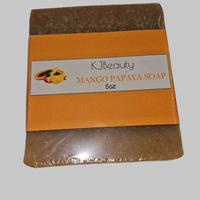 KJbeauty Homemade Mango Papaya Soap Skincare Exfoliate Facial Sensitive Radiant Skin Repair