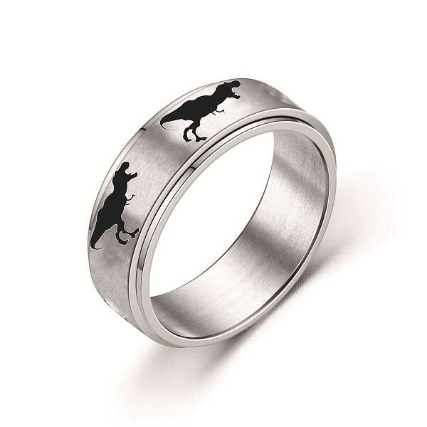 Rotating 201 Stainless Steel Anxiety Relief Rings for Women Men