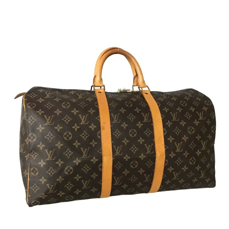Pre-owned Louis Vuitton Canvas luggage Travel/ DuffleBoston Duffel bag Keepall 50 Monogram canvas