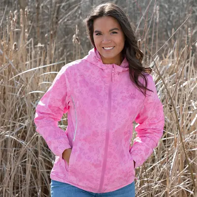 Magical Print Paw Print Rain Jacket - Purple - L