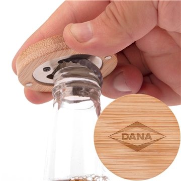 200 Customized Bamboo Bottle Opener with Magnetic - Antimicrobial ...