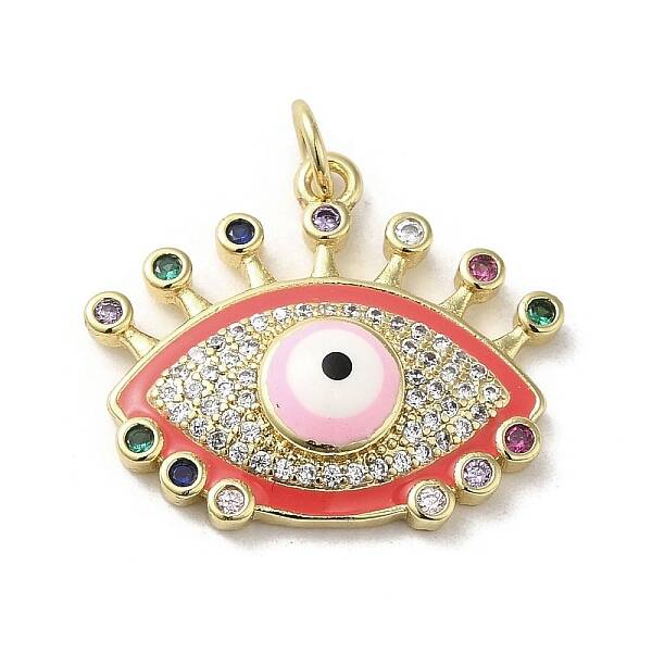 Brass Micro Pave Cubic Zirconia Pendants